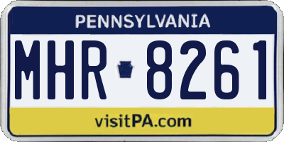 PA license plate MHR8261