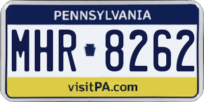 PA license plate MHR8262