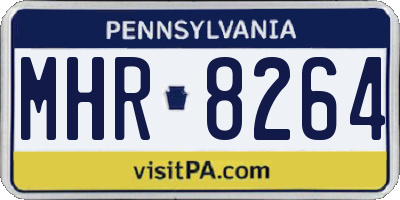 PA license plate MHR8264