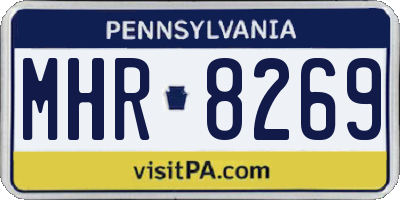 PA license plate MHR8269