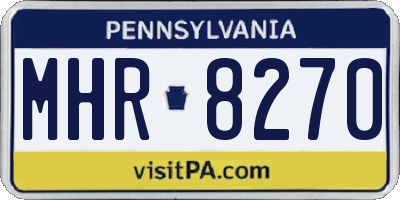 PA license plate MHR8270