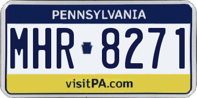 PA license plate MHR8271