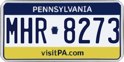 PA license plate MHR8273
