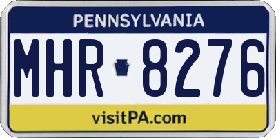 PA license plate MHR8276