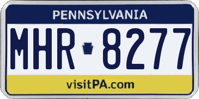 PA license plate MHR8277