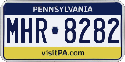 PA license plate MHR8282