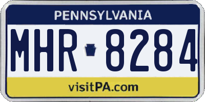 PA license plate MHR8284