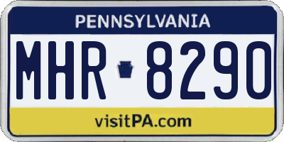 PA license plate MHR8290