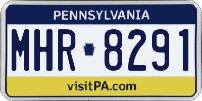 PA license plate MHR8291