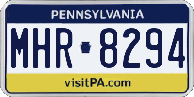 PA license plate MHR8294