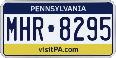 PA license plate MHR8295