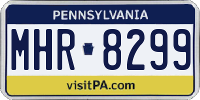 PA license plate MHR8299