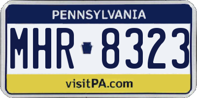 PA license plate MHR8323