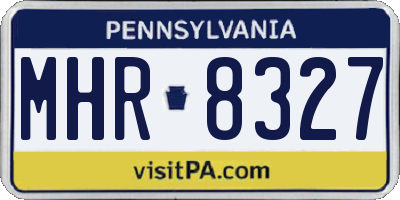PA license plate MHR8327