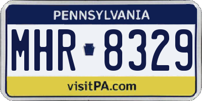 PA license plate MHR8329