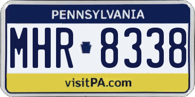 PA license plate MHR8338