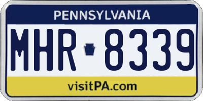 PA license plate MHR8339