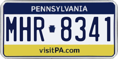 PA license plate MHR8341
