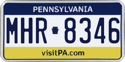 PA license plate MHR8346