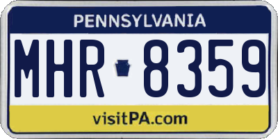 PA license plate MHR8359