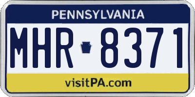 PA license plate MHR8371