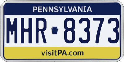 PA license plate MHR8373