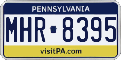 PA license plate MHR8395
