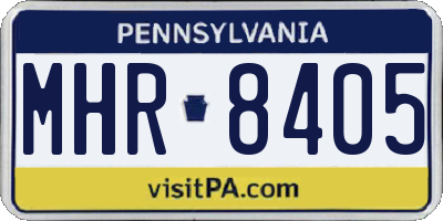 PA license plate MHR8405