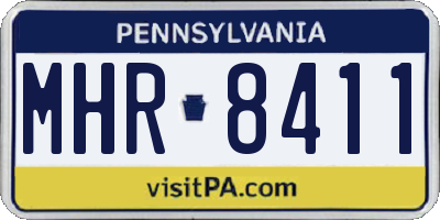 PA license plate MHR8411
