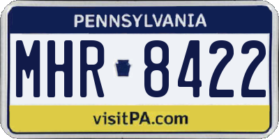 PA license plate MHR8422