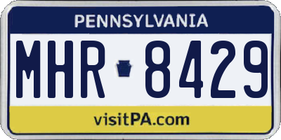 PA license plate MHR8429