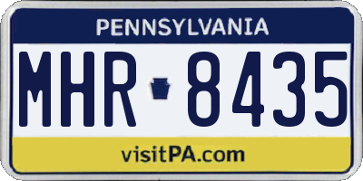 PA license plate MHR8435