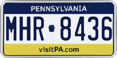 PA license plate MHR8436