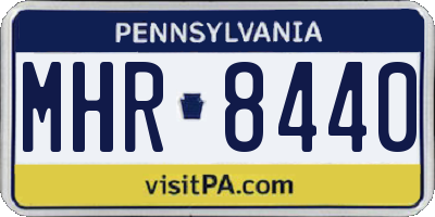 PA license plate MHR8440