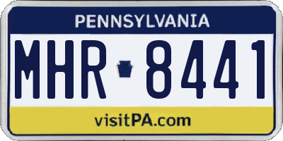 PA license plate MHR8441