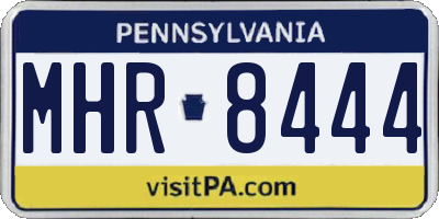 PA license plate MHR8444
