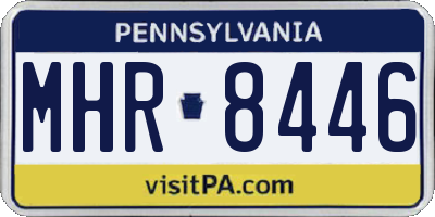 PA license plate MHR8446