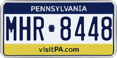 PA license plate MHR8448