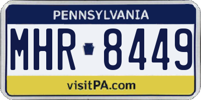PA license plate MHR8449