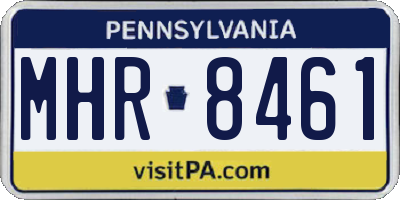 PA license plate MHR8461