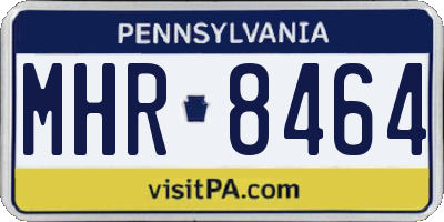 PA license plate MHR8464