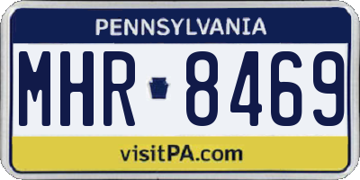PA license plate MHR8469