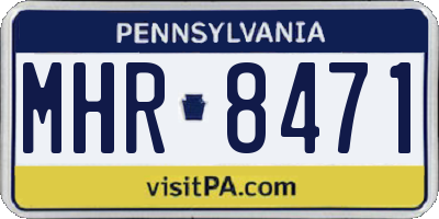 PA license plate MHR8471
