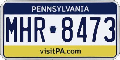 PA license plate MHR8473