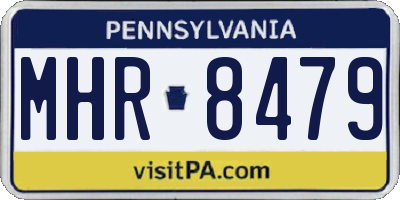 PA license plate MHR8479