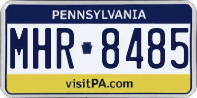 PA license plate MHR8485