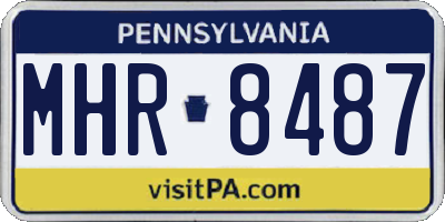 PA license plate MHR8487