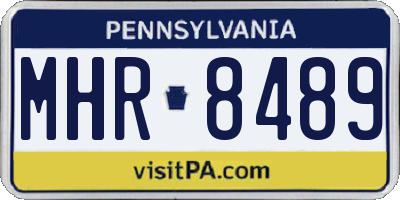 PA license plate MHR8489