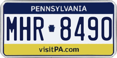 PA license plate MHR8490