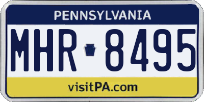PA license plate MHR8495